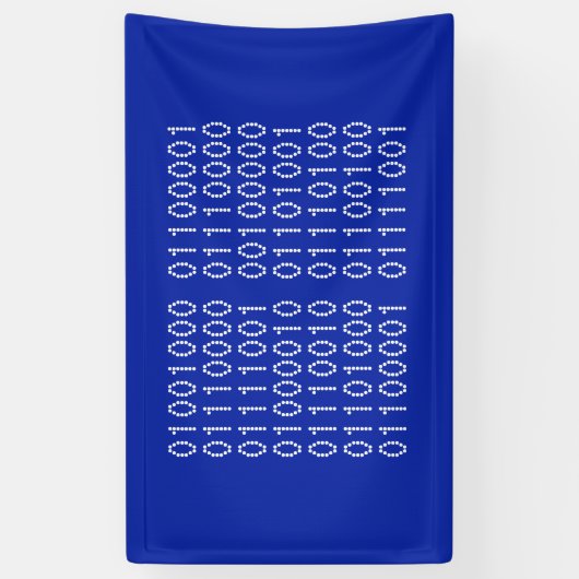 Happy Birthday in Binary Code Spandoek (Verticaal)