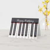 Happy Birthday in Black en White Kaart (Gele Bloem)