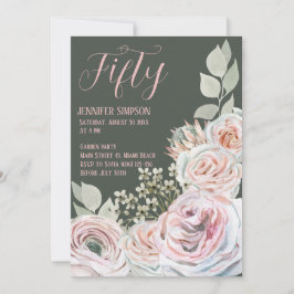 Happy Birthday in bleke roze en groene achtergrond Kaart