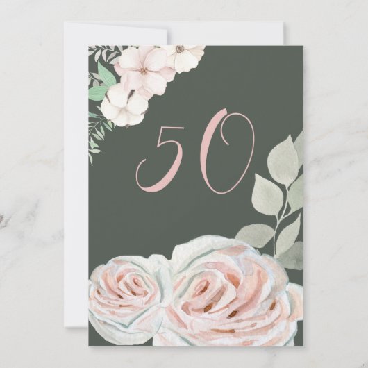 Happy Birthday in bleke roze en groene achtergrond Kaart (Achterkant)