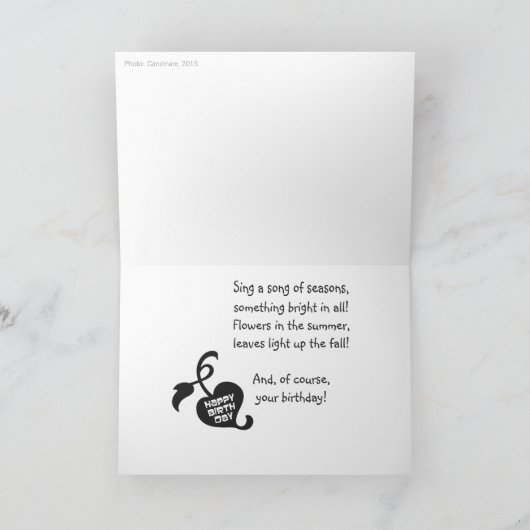 Happy Birthday in de herfst (herfst) CC0801 Kaart (Binnen)