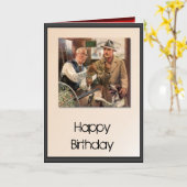 Happy Birthday - In de jacht- en viswinkel Kaart (Gele Bloem)