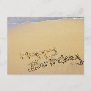 Happy Birthday in de zand Briefkaart