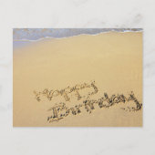 Happy Birthday in de zand Briefkaart (Voorkant)
