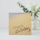 Happy Birthday in de zand Kaart (Staand voorkant)