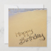 Happy Birthday in de zand Kaart (Voorkant)