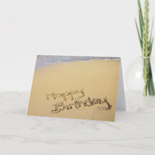 Happy Birthday in de zand Kaart