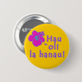 Happy Birthday in Hawaiian Ronde Button 5,7 Cm (Voorkant /achterkant)