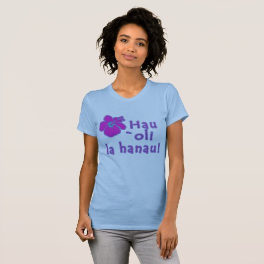 Happy Birthday in Hawaiian T-shirt (Voorkant volledig)