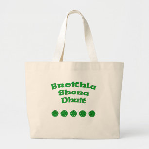 Happy Birthday in het Iers Grote Tote Bag