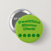 Happy Birthday in het Iers Ronde Button 5,7 Cm (Voorkant /achterkant)