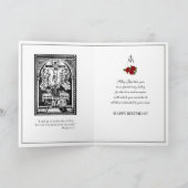 Happy Birthday in het Latijn voor de katholieke pr Kaart (Binnen)