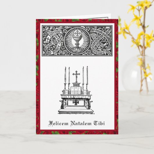 Happy Birthday in het Latijn voor de katholieke pr Kaart (Gele Bloem)