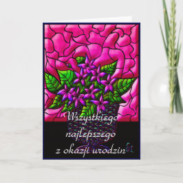 Happy Birthday in het Pools Kaart