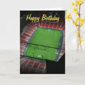 Happy Birthday in het Wembley Stadium Kaart (Gele Bloem)
