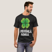 Happy Birthday in Irish Breithla sona St Patricks T-shirt (Voorkant volledig)