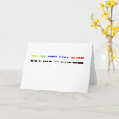 "Happy Birthday" in Morse Code Kaart of Groet (Gele Bloem)