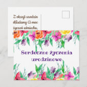 Happy Birthday in Pools urodziny oma-verjaardag Briefkaart (Voorkant / Achterkant)