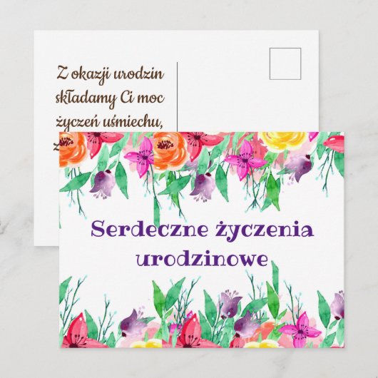 Happy Birthday in Pools urodziny oma-verjaardag Briefkaart (Voorkant / Achterkant)