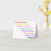 Happy Birthday in regenboogkleuren wenskaart Kaart (Gele Bloem)