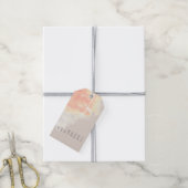 Happy Birthday in Sand Color Cadeaulabel (Met Touw)