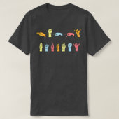 Happy Birthday in Sign Language ASL T-shirt (Design voorkant)