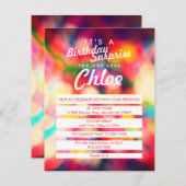 Happy Birthday in Sprinkles Invitation Kaart (Voorkant / Achterkant)