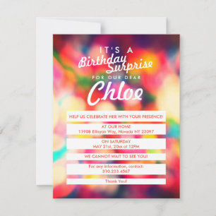 Happy Birthday in Sprinkles Invitation Kaart