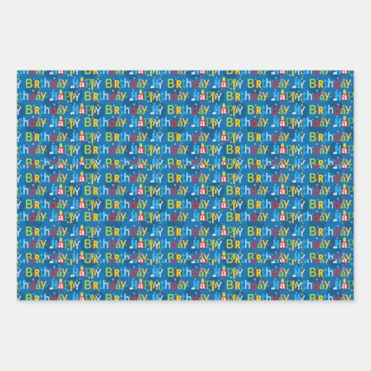 Happy Birthday Inpakpapier Vel (Voorkant 3)