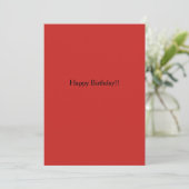 Happy Birthday Intention Invitation Rood voor alle Kaart (Staand voorkant)