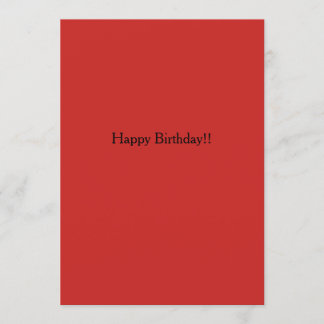 Happy Birthday Intention Invitation Rood voor alle Kaart