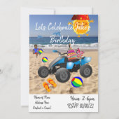 Happy Birthday Invitation African Boy Beach Beach Kaart (Achterkant)