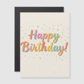 Happy Birthday Invitation Card  Magnetische Uitnodiging (Voorkant / Achterkant)