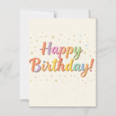 Happy Birthday Invitation Card  Magnetische Uitnodiging (Voorkant)