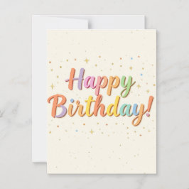Happy Birthday Invitation Card  Magnetische Uitnodiging