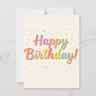Happy Birthday Invitation Card  Magnetische Uitnodiging