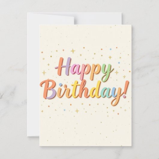 Happy Birthday Invitation Card  Magnetische Uitnodiging (Voorkant)