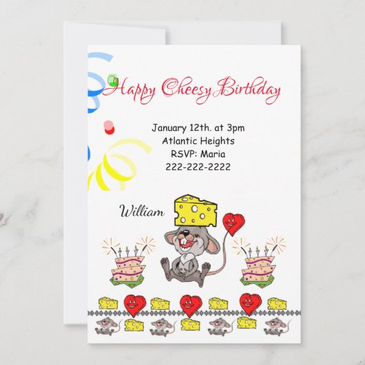 Happy Birthday Invitation Cheesy Birthday Wild One Kaart (Voorkant)