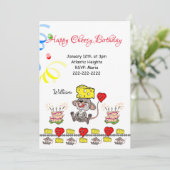 Happy Birthday Invitation Cheesy Birthday Wild One Kaart (Staand voorkant)