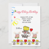 Happy Birthday Invitation Cheesy Birthday Wild One Kaart (Achterkant)