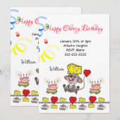 Happy Birthday Invitation Cheesy Birthday Wild One Kaart (Voorkant / Achterkant)