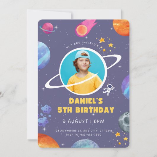 Happy Birthday Invitation Kaart (Voorkant)