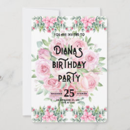 Happy Birthday Invitation Kaart