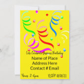 Happy Birthday Invitation roze Worm Cupcakes Kaart (Achterkant)