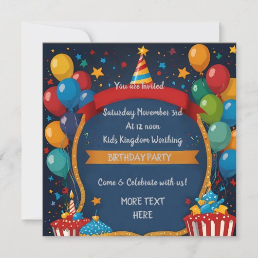 Happy Birthday Invite (Voorkant)