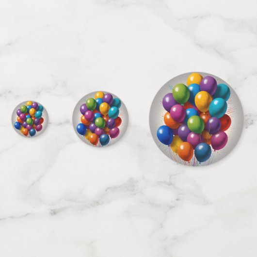 Happy Birthday Invite Confetti (Achterkanten)