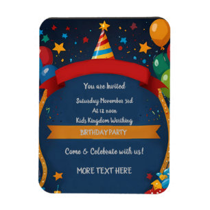 Happy Birthday Invite Magneet