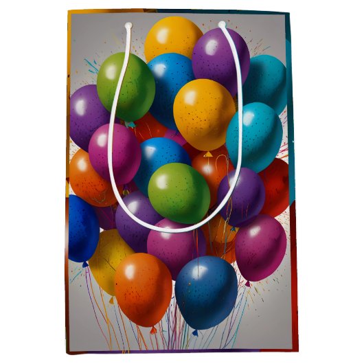 Happy Birthday Invite Medium Cadeauzakje (Voorkant)