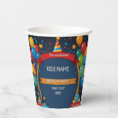 Happy Birthday Invite Papieren Bekers (Voorkant)