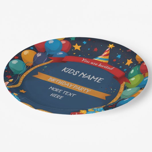 Happy Birthday Invite Papieren Bordje (Gekanteld)